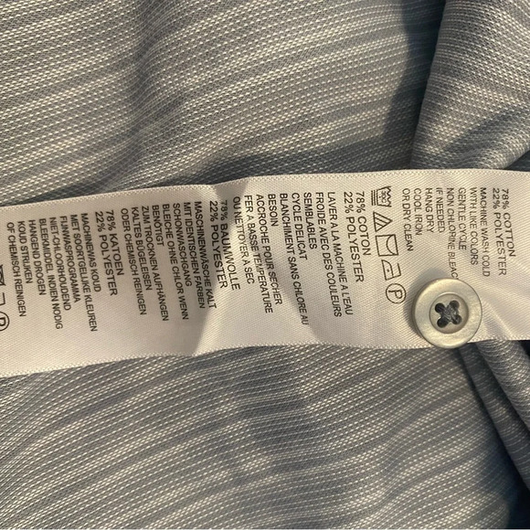 Tommy Bahama mens big and tall supima polyester cotton polo 2XL XXl gray stripe - Picture 7 of 9